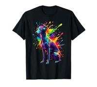Splash Art Italian Greyhound with Headphones T-Shirt