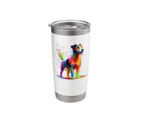 Splash Art Jack Russell Terrier Gobelet isotherme en acier inoxydable double paroi