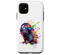 Splash Art Marmoset DJ Headphones Coque pour iPhone 11