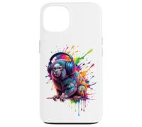 Splash Art Marmoset DJ Headphones Coque pour iPhone 13