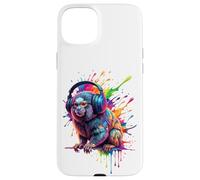 Splash Art Marmoset DJ Headphones Coque pour iPhone 15 Plus