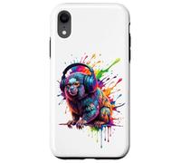 Splash Art Marmoset DJ Headphones Coque pour iPhone XR