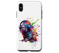 Splash Art Marmoset DJ Headphones Coque pour iPhone XS Max