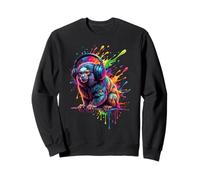 Splash Art Marmoset DJ Headphones Sweatshirt