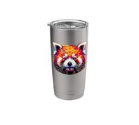Splash Art Panda roux Ours Pandas Gobelet isotherme en acier inoxydable double paroi