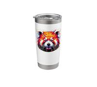 Splash Art Panda roux Ours Pandas Gobelet isotherme en acier inoxydable double paroi