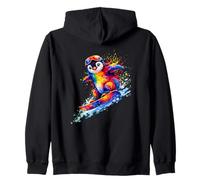 Splash Art Penguin Snowboard Snowboarding Snowboarder Sweat à Capuche