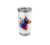Splash Art Pharaoh Hound Gobelet isotherme en acier inoxydable double paroi