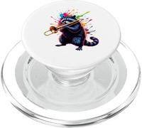 Splash Art Raccoon Playing Trombone Music PopSockets PopGrip pour MagSafe