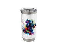 Splash Art Scottish Deerhound Gobelet isotherme en acier inoxydable double paroi