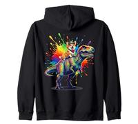 Splash Art T Rex with Corgi Sweat à Capuche