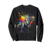 Splash Art T Rex with Corgi Sweatshirt