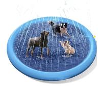 Splash Pad, Non-Slip Splash Pad for Kids and Dog, Kids Sprinklers for Yard, Pool Sprinkler, Water Toys for Boys Girls, Pets, Parent-Kids &Games Fun Backyard (170cm)