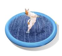 Splash Pad, Non-Slip Splash Pad for Kids and Dog, Kids Sprinklers for Yard, Pool Sprinkler, Water Toys for Boys Girls, Pets, Parent-Kids &Games Fun Backyard (100cm)