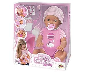 Splash Toys Mon Poupon Sweetie Baby Rose - Adorable Poupon avec Ses Accessoires