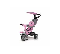 Feber - Baby Plus Music Pink, Tricycle pour Enfants avec Cadre en Métal et Ceinture de Sécurité, 2 Positions, Poussette et Télécommande pour Music avec Haut-Parleur, 9 Mois+, Rose, Famosa (800012132)