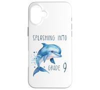 Splashing Into Grade 9 - Back to School Dolphin Graphic Coque pour iPhone 16 Plus