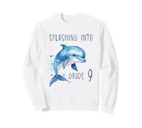 Splashing Into Grade 9 - Back to School Dolphin Graphic Sweatshirt