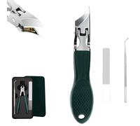 Splashproof 25° Beveled Edge Nail Clippers 3-Piece Set, Beveled Nail Clippers, Anti-Splash Design, for Thick and Ingrown Nails (Green)