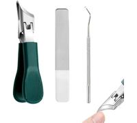 Splashproof 25° Beveled Edge Nail Clippers Set,Wide Jaw Opening Anti-Splash Slanted Nail Clipper,Ergonomic Ultra Sharp Nails File Cutter,Staineless Steel Ingrown