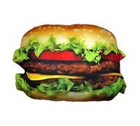 Splat Planet Burger Cheeseburger Coussin Jouet 3D Design 3D Oreiller géant réaliste Doux rembourré Confortable Coussin pour Chambre à Coucher, Salle de Jeux et salon (Burger Coussin)