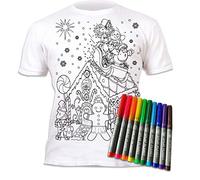 Splat Planet Colour-in Hero T-shirt avec 6 stylos magiques lavables non toxiques, blanc, 9-11 ans