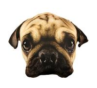 Splat Planet Grand Coussin en Peluche en Forme de Carlin 3D, Peluche réaliste géante, Coussin de Sol à thème Animal Unique, Coussin de siège pour chaises de Chambre