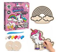 Splat Planet Kit de coloriage licorne en pâte à modeler pour enfants. Kit de loisirs créatifs 3D (2 pièces) avec pâte à modeler auto-durcissante, coloriage sans dégâts, cadeau pour les enfants.