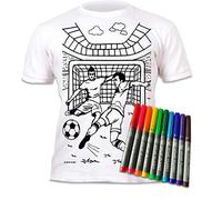 Splat Planet Football T-Shirt À Colorier Magique avec 10 Stylos Magiques Lavables Non Toxiques - Colorez Votre T-Shirt, Colorez Et Lavez Et Recolorez (7-8 Years)