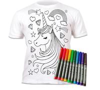 Splat Planet T-Shirt Licorne Étoiles, coloriage Magique avec 10 feutres lavables - Colorie Ton t-Shirt, Lave-Le et recolore-Le