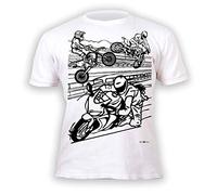 Splat Planet T-Shirt Motorbikes, coloriage Magique avec 10 feutres lavables - Colorie Ton t-Shirt, Lave-Le et recolore-Le (FR/ES, Âge, 7 Ans, 8 Ans, Taille Normale)
