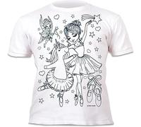 Splat Planet T-Shirt Unicorn Ballerina, coloriage Magique avec 10 feutres lavables Non Toxiques - Coloriez Votre t-Shirt, lavez et recolorez (FR/ES, Âge, 7 Ans, 8 Ans, Taille Normale)