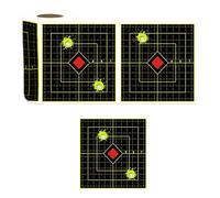Splatter Target Sticker - Reactive bulseye Sheet, Shot Indicator Burst, impect Fluorescent Yellow Practice Training | Shoting Range Precision Visibility Adhesive Paper, Pack Marking Aim Enhancement
