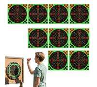 Splatter Targets - Fluorescent Reactive Stickers Training | 8 inch Bright Paper with High-Visibility Splash Marks, 10-Piece Target Set for Backyard Practice Kids Adults Women Men