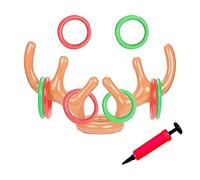 Spldsun 10 Pièces Piscine Gonflable Jouets, Toss Game Ring, d' Anneau de Cornes de Cerf Gonflable, Jeux Piscine Exterieur Enfant Adulte Mexican Fiesta Party Anniversaire
