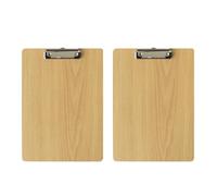 Spldsun 2 Pièces A4 Porte-Bloc En Bois，Porte-Bloc En Panneau De Fibres Rigide, Porte Document avec Clip Metal et Crochet de Suspension, Convient aux Bureaux, écoles, Restaurants, Hôpitaux