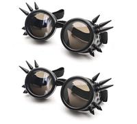 Spldsun 2 Pièces Lunettes de Carnaval Kaléidoscope D'Halloween, Lunettes de Soudeur Steampunk, Lunettes Steampunk Victoriennes Vintage, Ldéal pour les Soirées à Thème(noir)