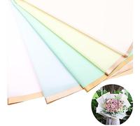 Spldsun 20 Pièces Papier Emballage Fleuriste, Papier Fleuriste Couleur, 58x58 cm, Translucide, Étanche, DIY Emballage pour Mariage, Fête, Fleuriste, Anniversaire (5 Couleurs)
