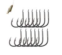 Spldsun 200 Pièces Hamecon Peche, HameçOns Barbelés, Hamecon Peche Mer pour Tous Les Types de Poissons de Mer, Lacs Et RivièRes (Contient des Ardillons)