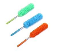 Spldsun 3 pièces Duster de Microfibres,Plumeau Poussière Lavable Bendables Brosse à Poussière avec Poteau Extensible pour la Maison Le Bureau et Les Voitures