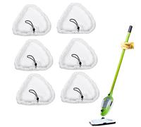 Spldsun 6 Pièces Chiffons de Rechange Balai Vapeur, Chiffons en Microfibre Pads, lingettes de sol en microfibre Triangulaire Chiffons, pour Vadrouille à Vapeur, Nettoyage Domestique, Universel