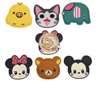 Spldsun 6 pièces sous-Verres en Silicone, Mignons sous-Verres en Silicone, sous-Verres Décoratifs en Verre, pour Tasses à thé, Tasses à café, Tasses à Boissons (Silicone)