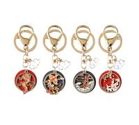 Spldsun Paquet de 4 Porte-clés Bête Fée Chinoise, Dragon Chinois, Cerf Féerique, Symbolise la Chance et l'Énergie Positive