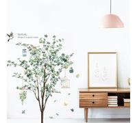 Spldsun Sticker Muraux Plantes Vertes, Sticker Muraux Vigne D'Eucalyptus, pour Décoration Salon, Couloir, Chambre, Bureau, Chambre D'enfant, Salle Bain
