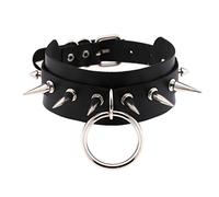 Spldsun Tour de Cou Clouté en Cuir de Motard Collier Punk, Ras de Cou Déguisement Gothique Collier, Convient pour le Rock, la Comètique, la Fête