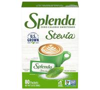 SPLENDA Édulcorant naturel Stevia: sans calories, substitut de sucre naturel sans arrière-goût amer. Sachets granulés pour portion individuelle 5,6 onces (80 unités)