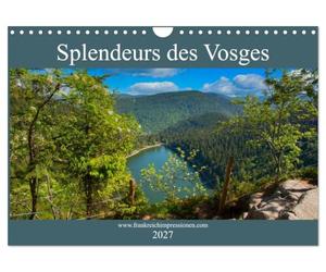 Splendeurs des Vosges (Calendrier mural 2027 DIN A4 vertical), CALVENDO calendrier mensuel: Les paysages vosgiens sont le portrait d'une nature sauvage et préservée,