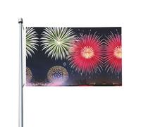 Splendid Fireworks Drapeau de célébration en plein air imprimé (91,4 x 152,4 cm) - Idéal pour jardin, cour et décorations de vacances