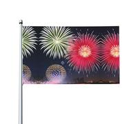 Splendid Fireworks Drapeau décoratif d'extérieur (0,9 x 1,5 m), durable et résistant à la lumière, drapeau de mariage, cour, anniversaire de mariage