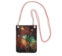 Splendid Fireworks - Mini sac à bandoulière étanche pour téléphone portable et homme avec sangle réglable - Pochette de voyage pour téléphone portable, rose, taille unique